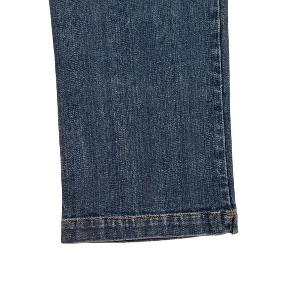 Vtg Gap Boot Cut Capris Jeans 10 Womens Blue Stretch Y2K - Picture 10 of 10